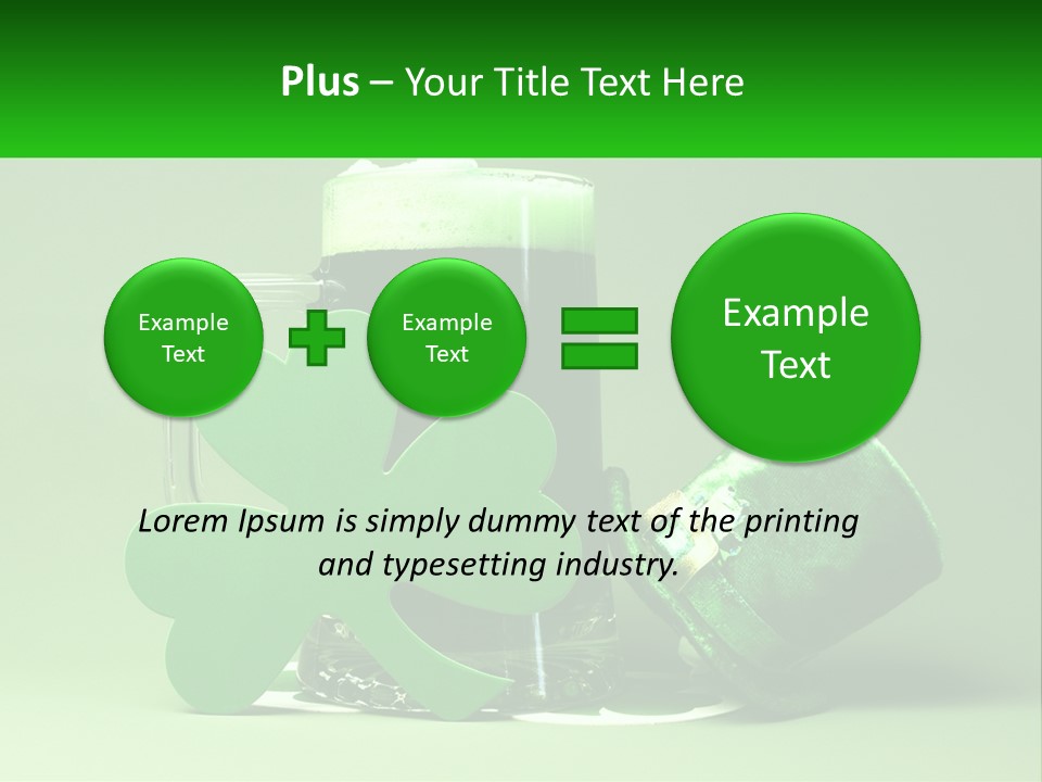 A Glass Of Beer With A Shamrock Next To It PowerPoint Template