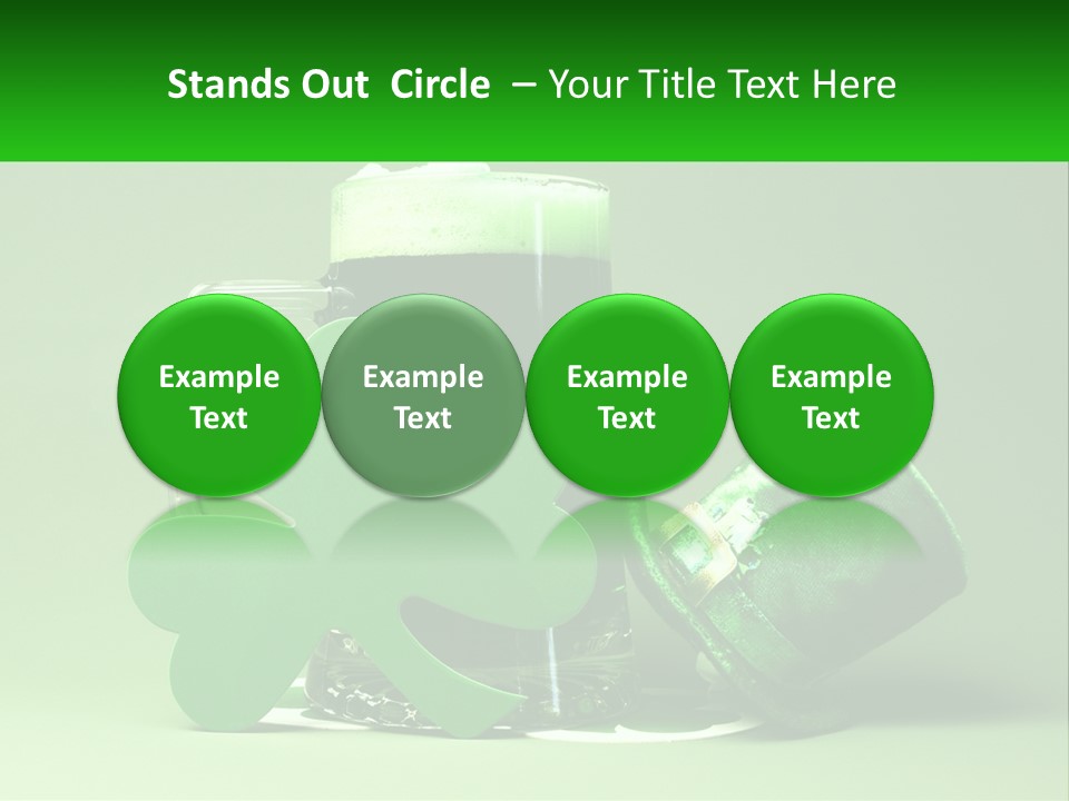 A Glass Of Beer With A Shamrock Next To It PowerPoint Template