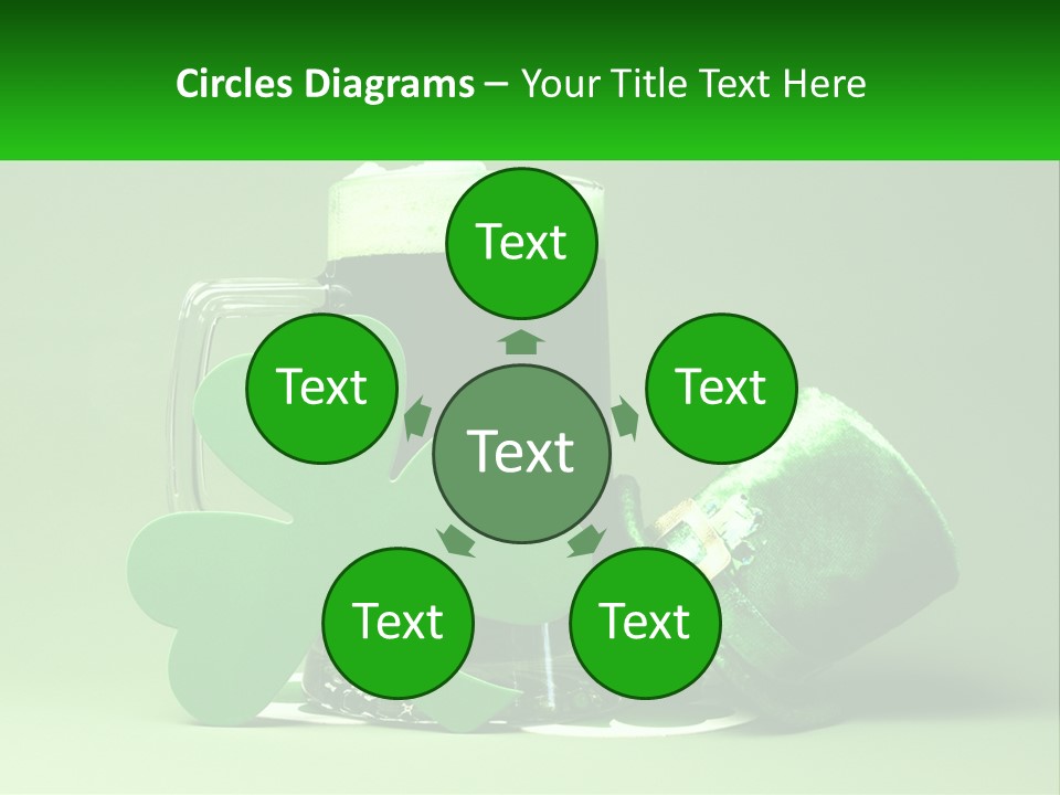 A Glass Of Beer With A Shamrock Next To It PowerPoint Template