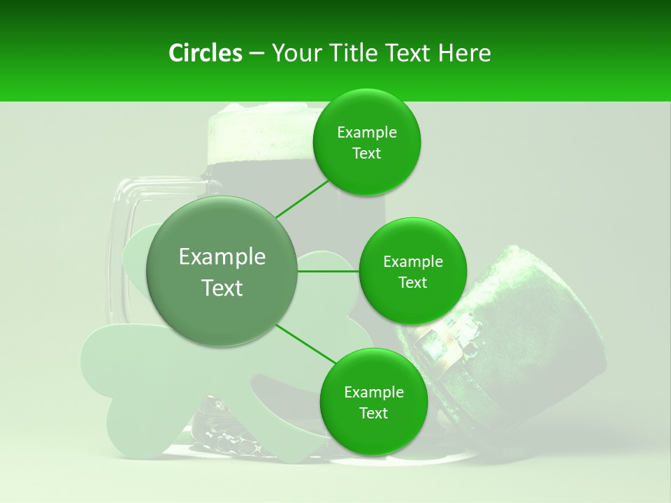 A Glass Of Beer With A Shamrock Next To It PowerPoint Template