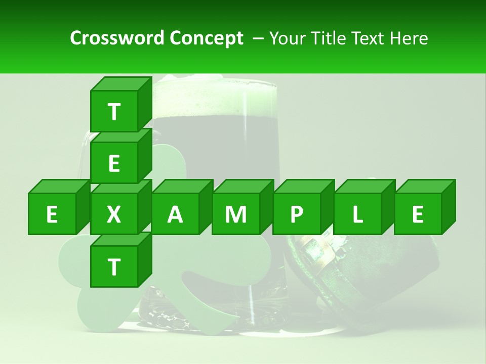 A Glass Of Beer With A Shamrock Next To It PowerPoint Template
