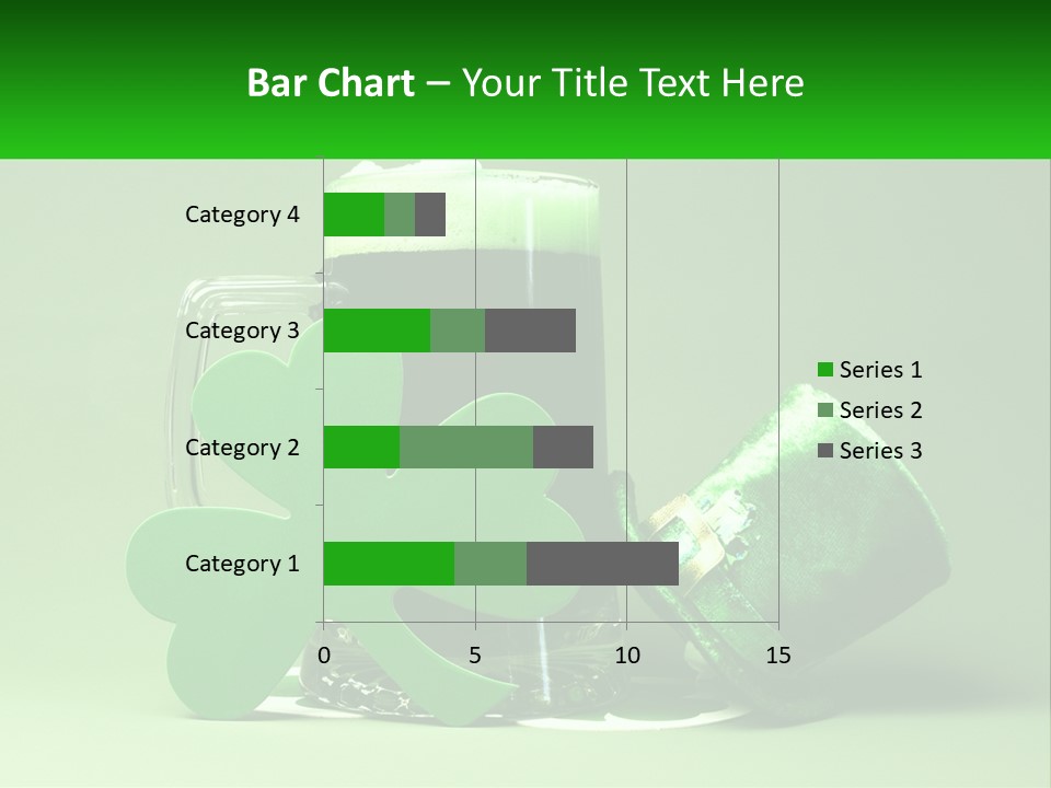A Glass Of Beer With A Shamrock Next To It PowerPoint Template