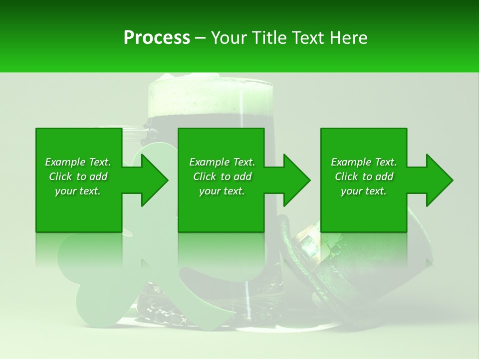 A Glass Of Beer With A Shamrock Next To It PowerPoint Template