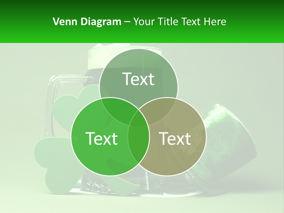 A Glass Of Beer With A Shamrock Next To It PowerPoint Template