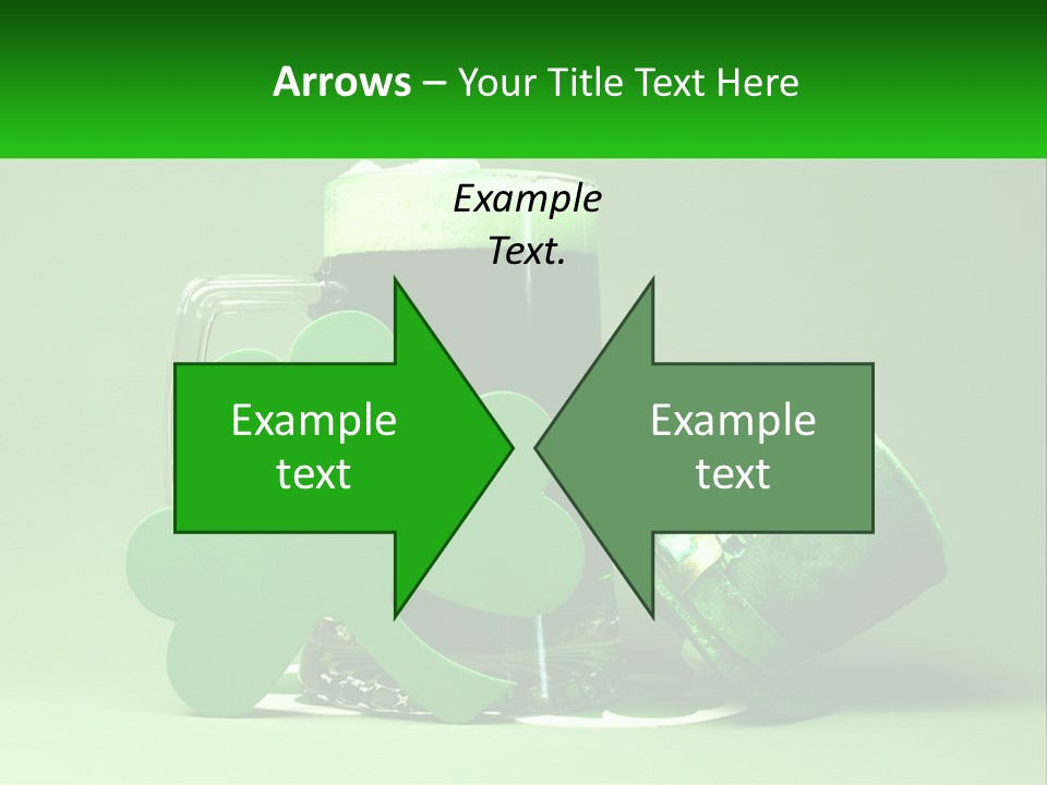 A Glass Of Beer With A Shamrock Next To It PowerPoint Template