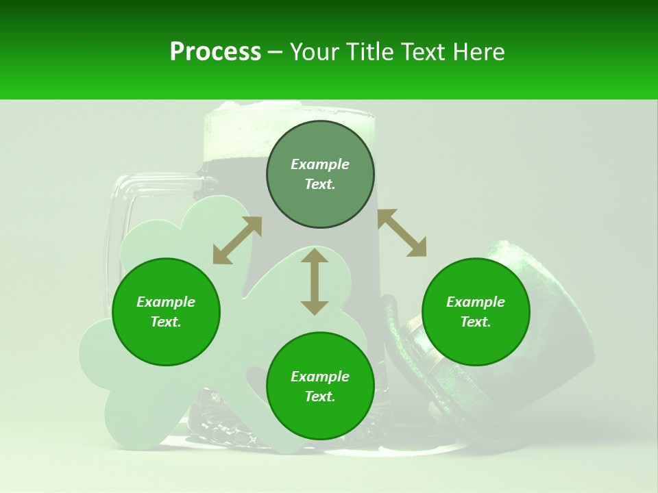A Glass Of Beer With A Shamrock Next To It PowerPoint Template