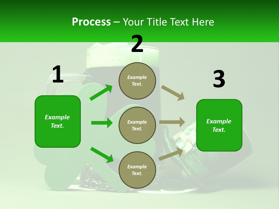 A Glass Of Beer With A Shamrock Next To It PowerPoint Template