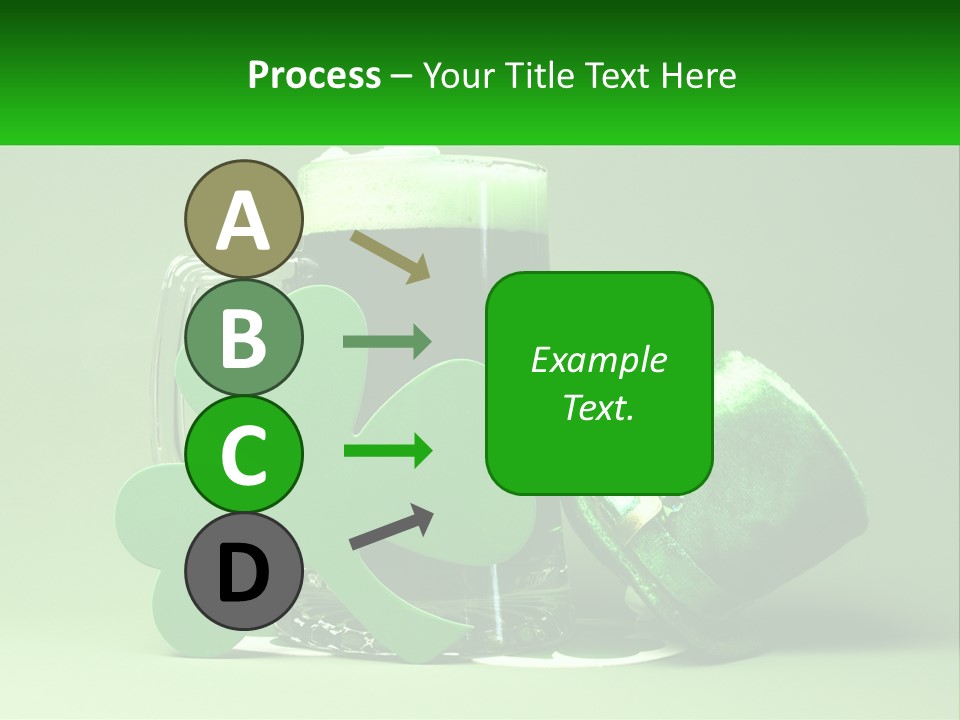 A Glass Of Beer With A Shamrock Next To It PowerPoint Template