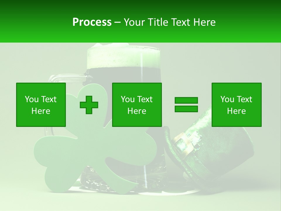 A Glass Of Beer With A Shamrock Next To It PowerPoint Template