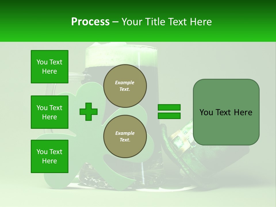 A Glass Of Beer With A Shamrock Next To It PowerPoint Template