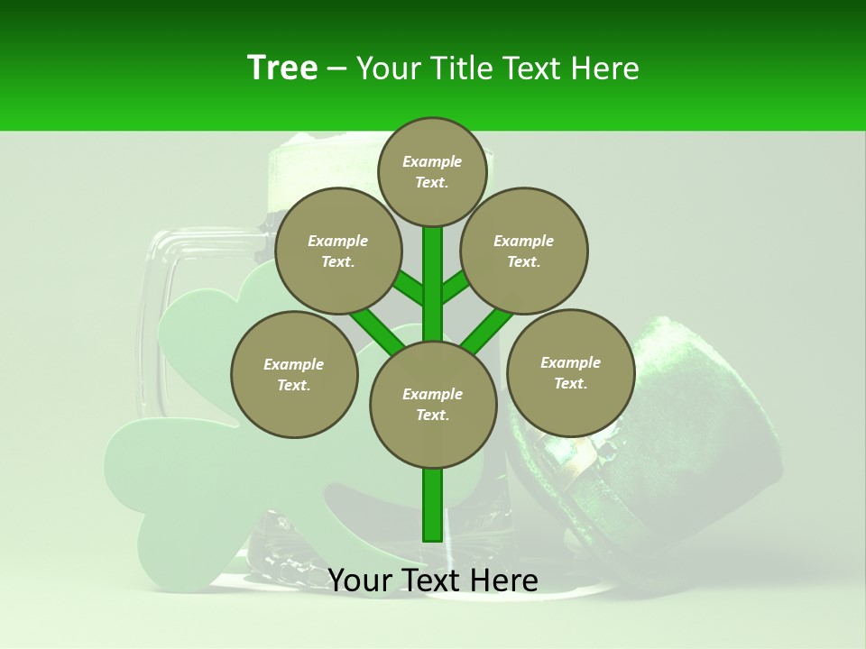 A Glass Of Beer With A Shamrock Next To It PowerPoint Template