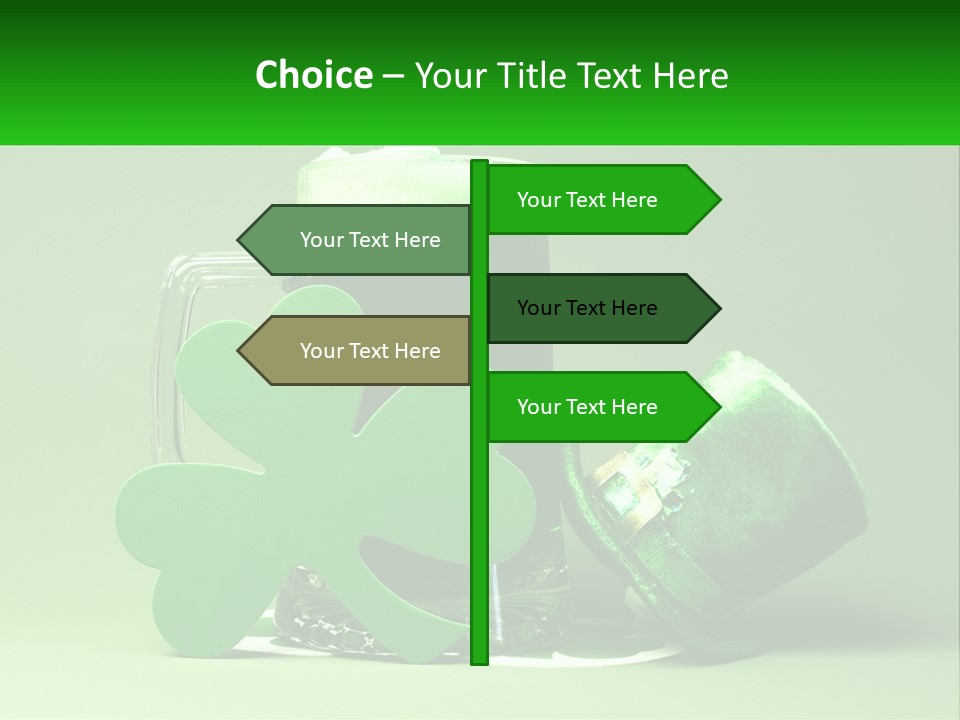 A Glass Of Beer With A Shamrock Next To It PowerPoint Template