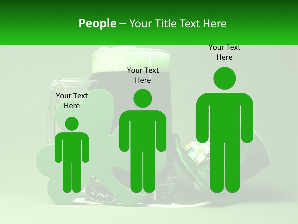 A Glass Of Beer With A Shamrock Next To It PowerPoint Template