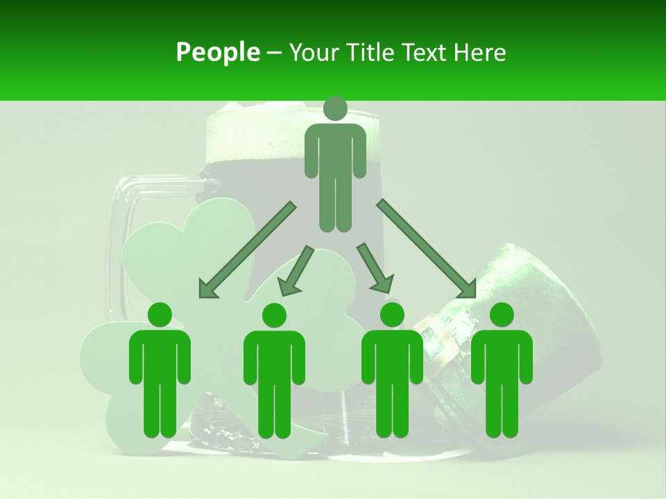 A Glass Of Beer With A Shamrock Next To It PowerPoint Template