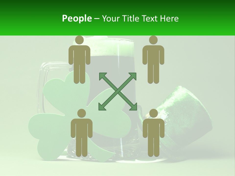 A Glass Of Beer With A Shamrock Next To It PowerPoint Template
