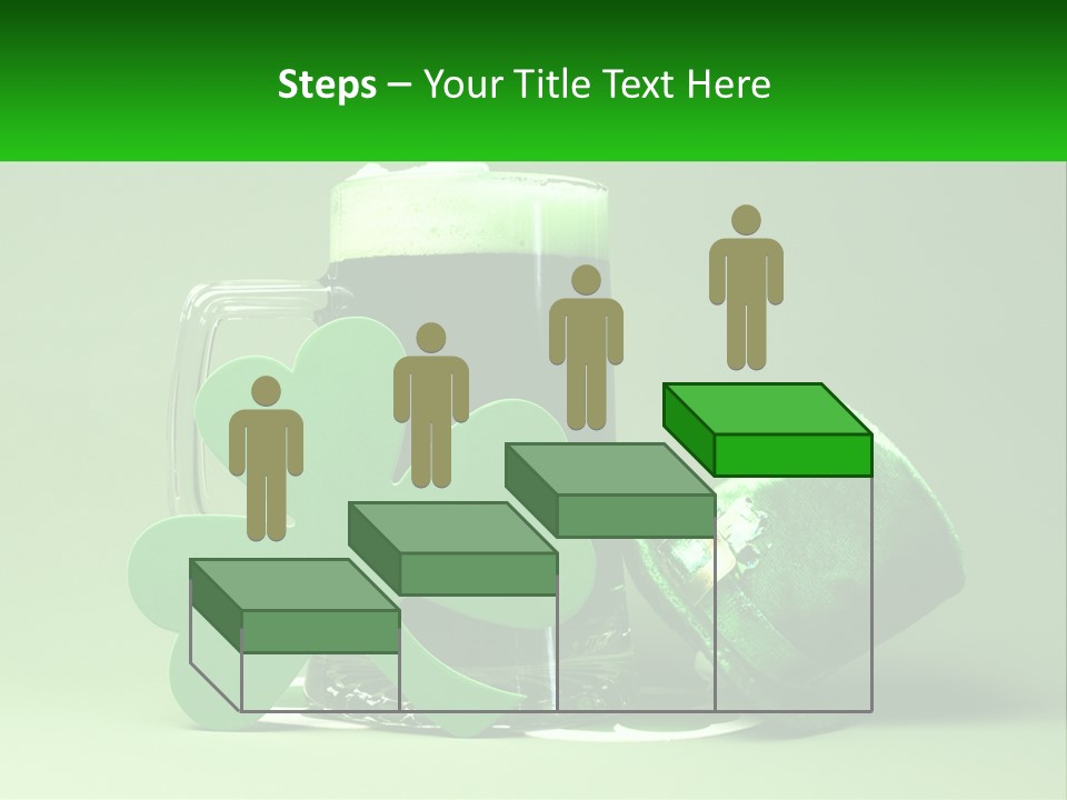 A Glass Of Beer With A Shamrock Next To It PowerPoint Template