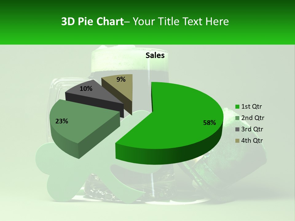 A Glass Of Beer With A Shamrock Next To It PowerPoint Template