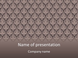 A Brown And Black Pattern On A White Background PowerPoint Template