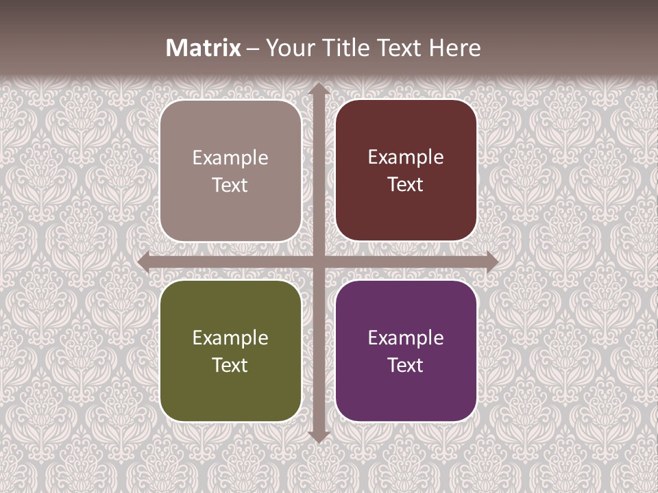 A Brown And Black Pattern On A White Background PowerPoint Template