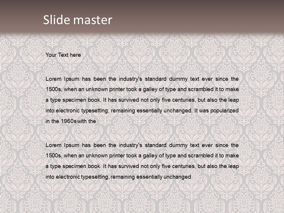 A Brown And Black Pattern On A White Background PowerPoint Template