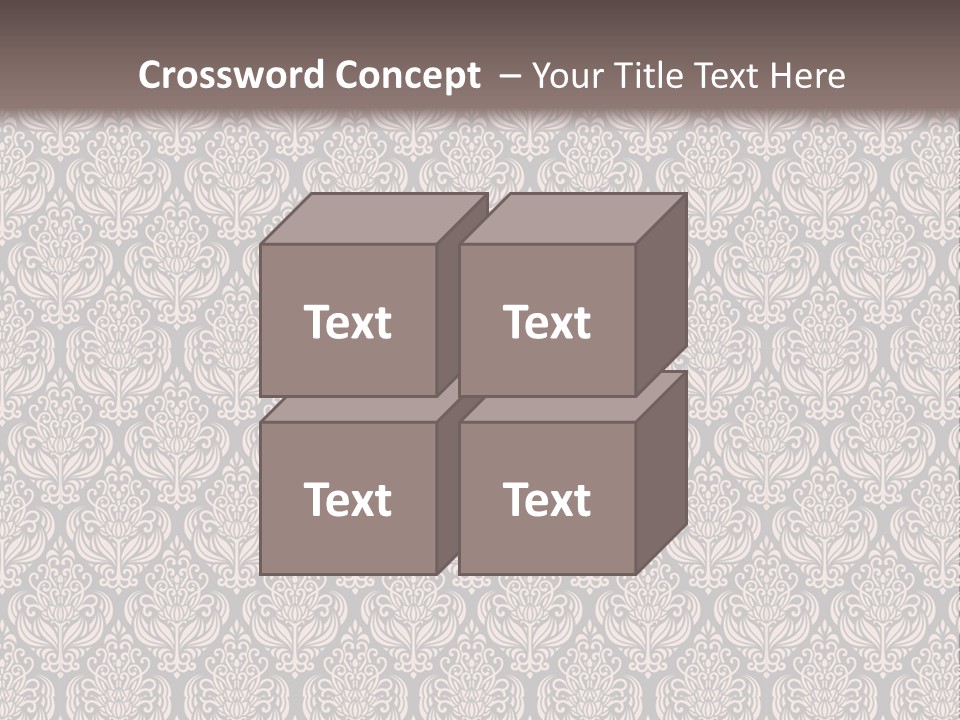 A Brown And Black Pattern On A White Background PowerPoint Template