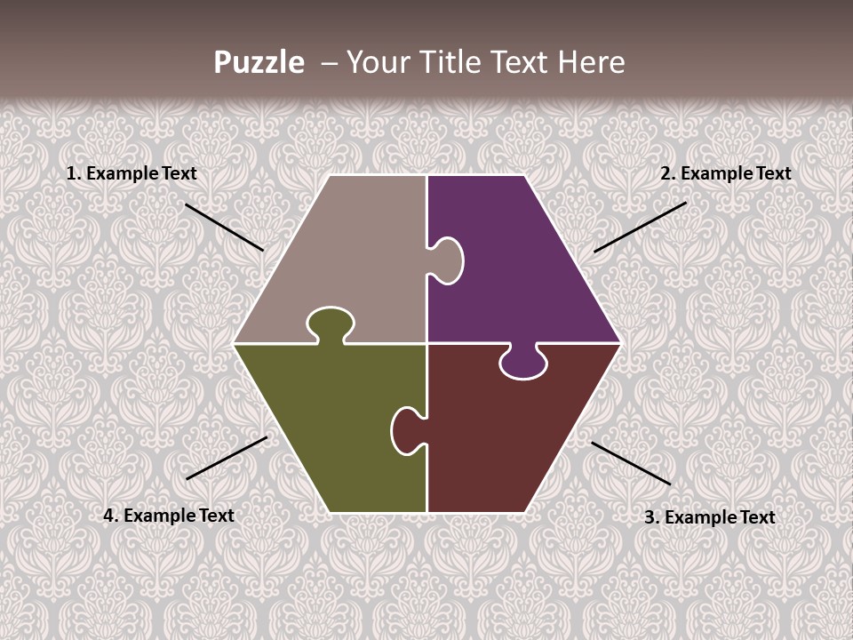 A Brown And Black Pattern On A White Background PowerPoint Template