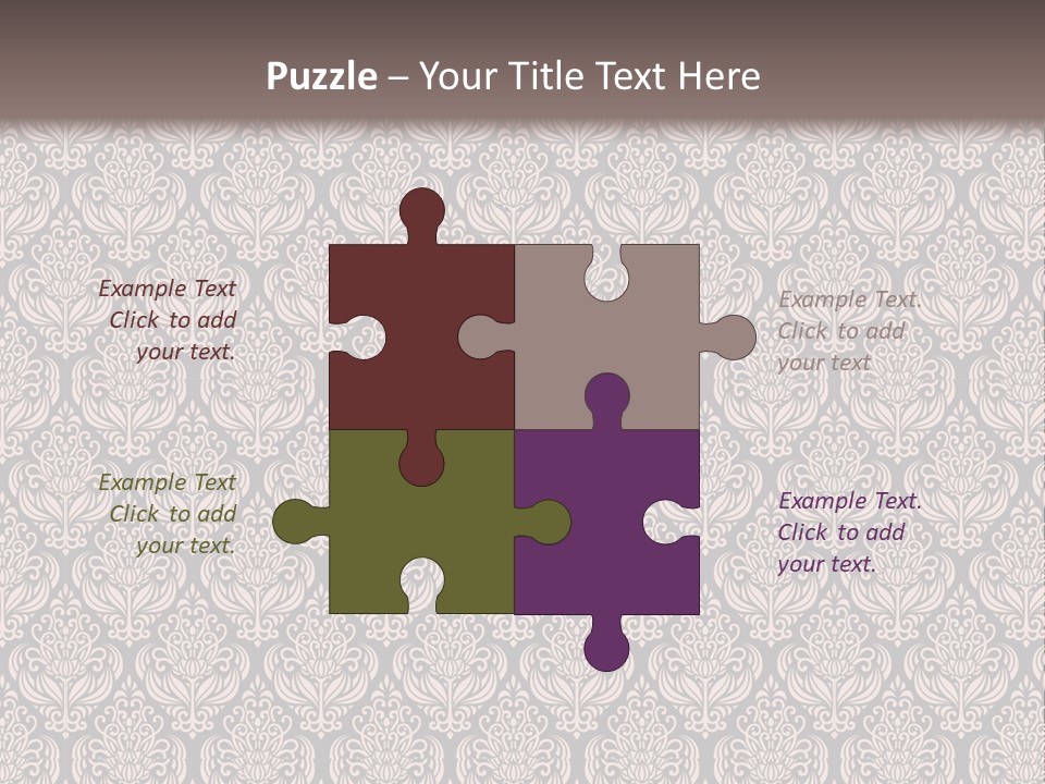 A Brown And Black Pattern On A White Background PowerPoint Template