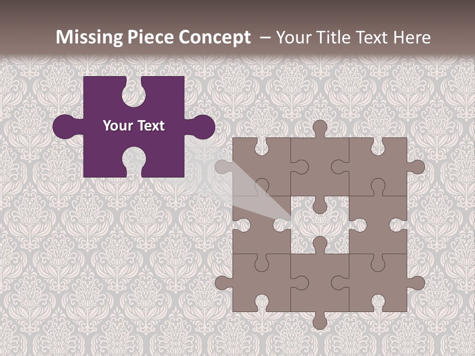 A Brown And Black Pattern On A White Background PowerPoint Template