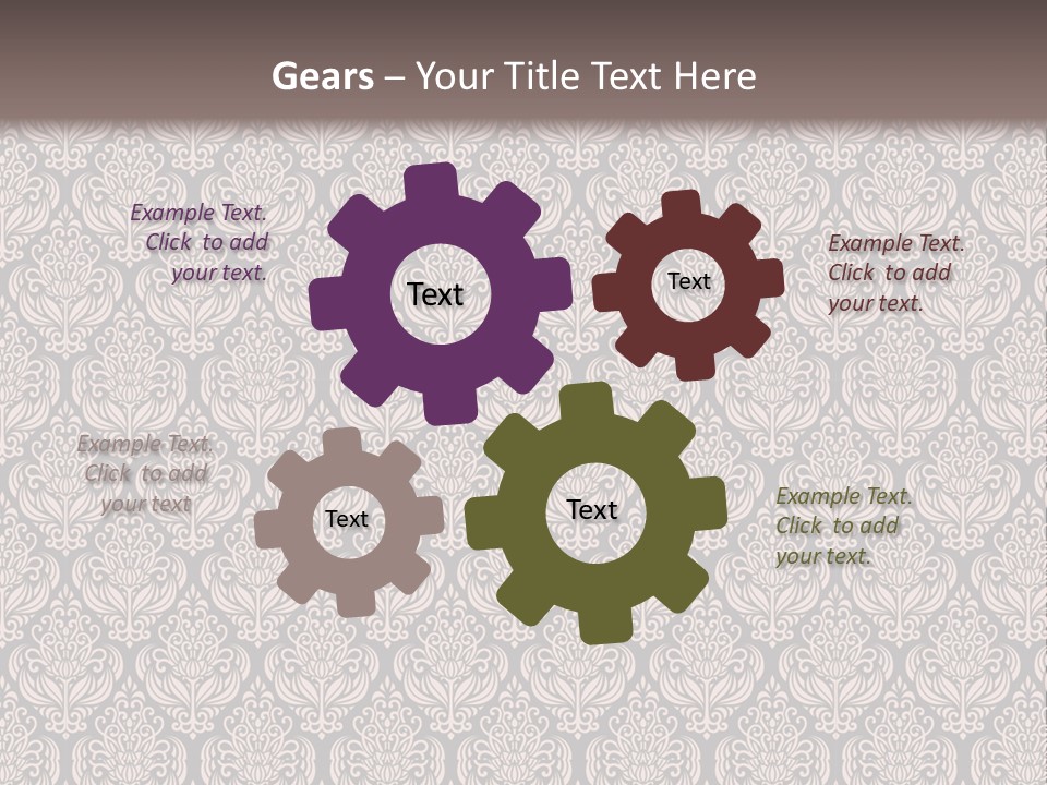 A Brown And Black Pattern On A White Background PowerPoint Template