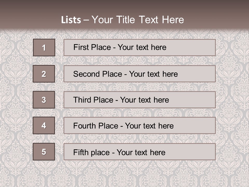 A Brown And Black Pattern On A White Background PowerPoint Template
