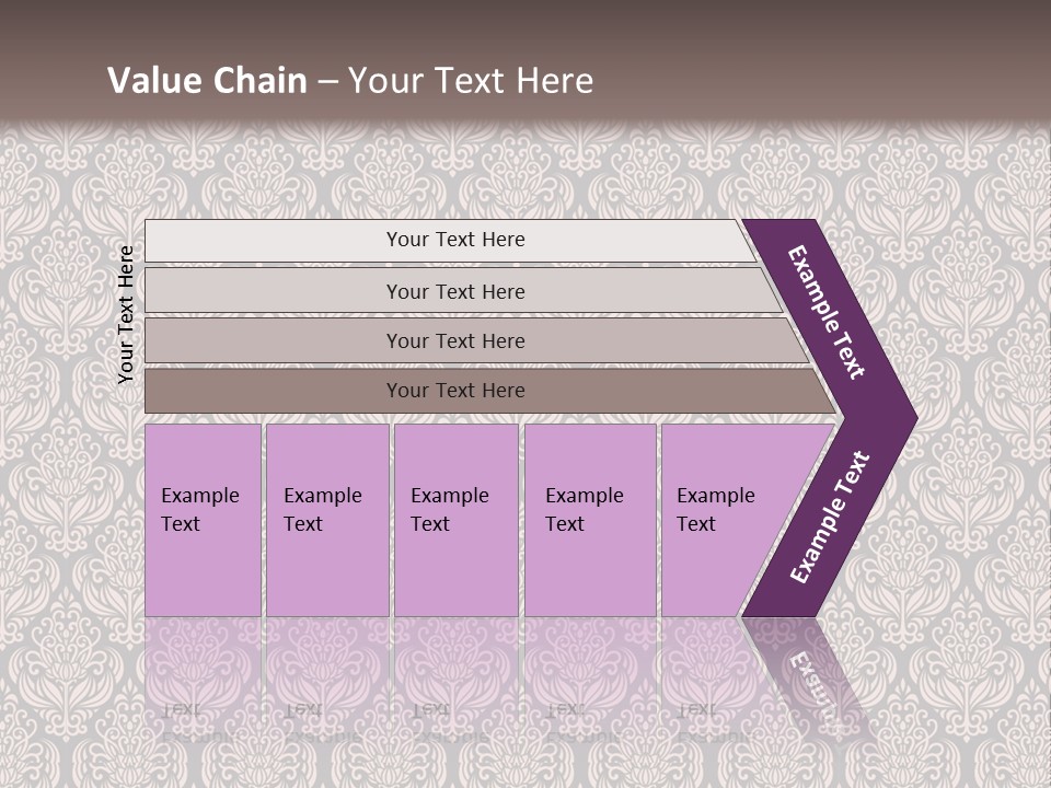 A Brown And Black Pattern On A White Background PowerPoint Template
