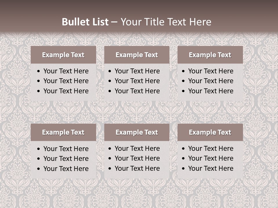 A Brown And Black Pattern On A White Background PowerPoint Template