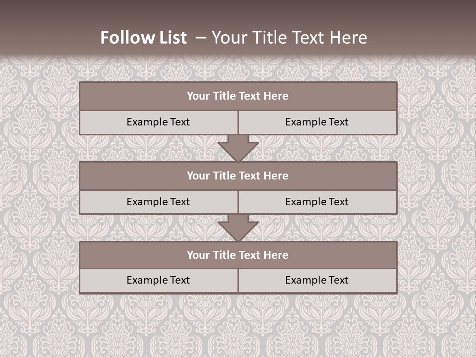 A Brown And Black Pattern On A White Background PowerPoint Template