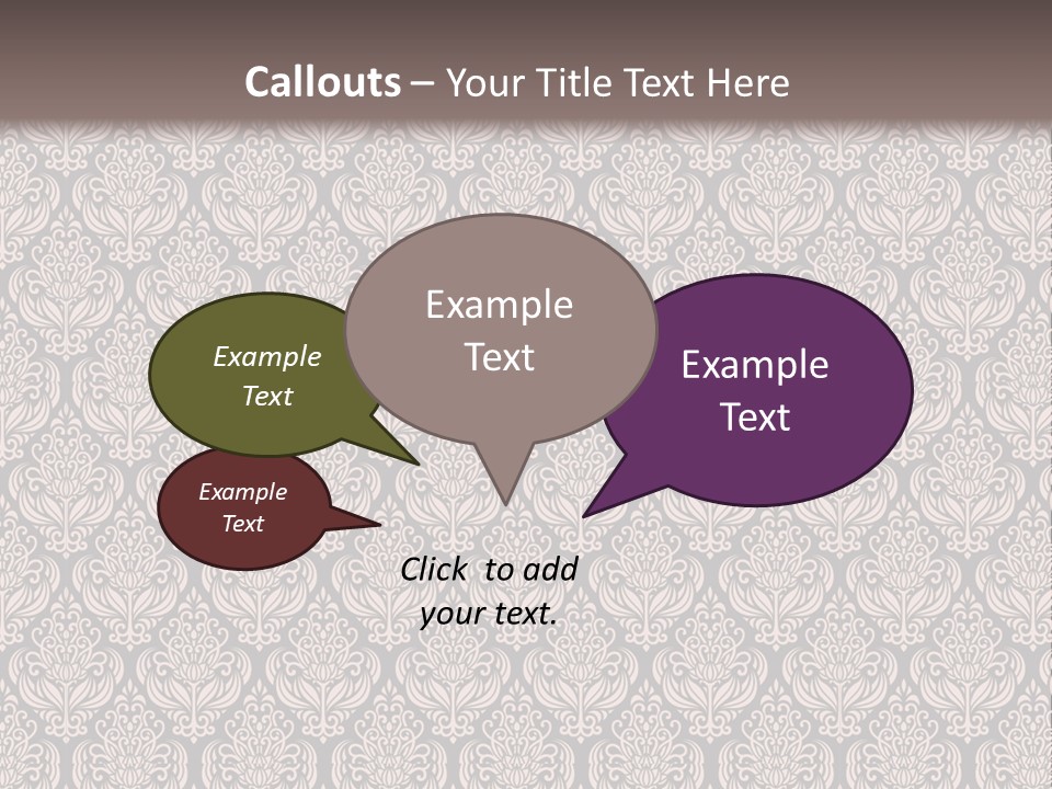 A Brown And Black Pattern On A White Background PowerPoint Template