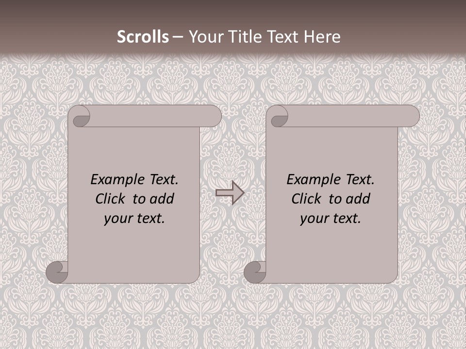 A Brown And Black Pattern On A White Background PowerPoint Template