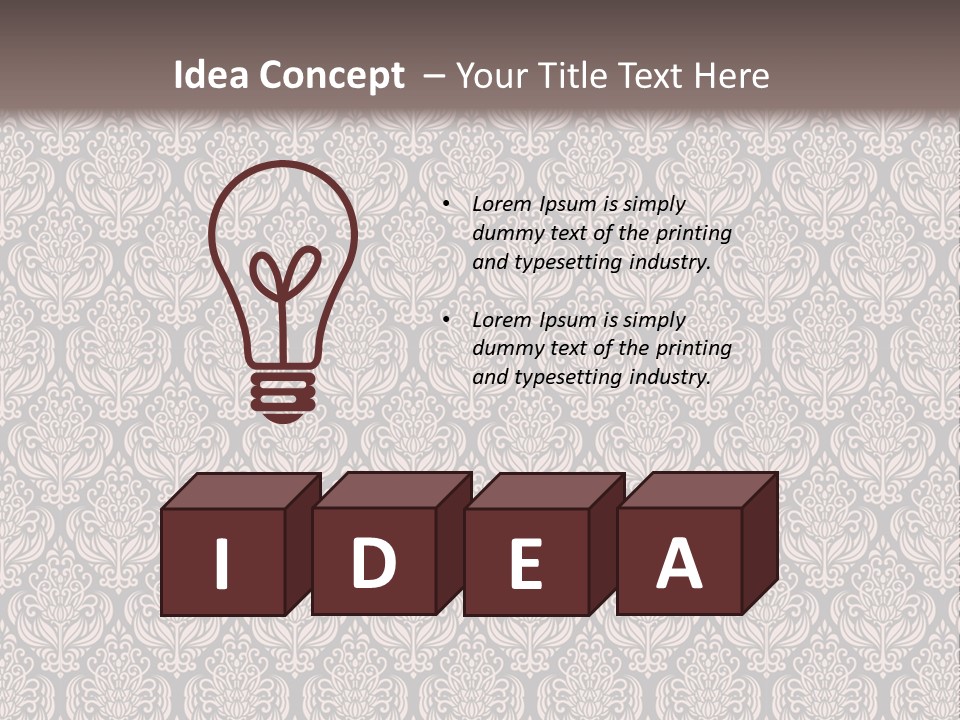 A Brown And Black Pattern On A White Background PowerPoint Template