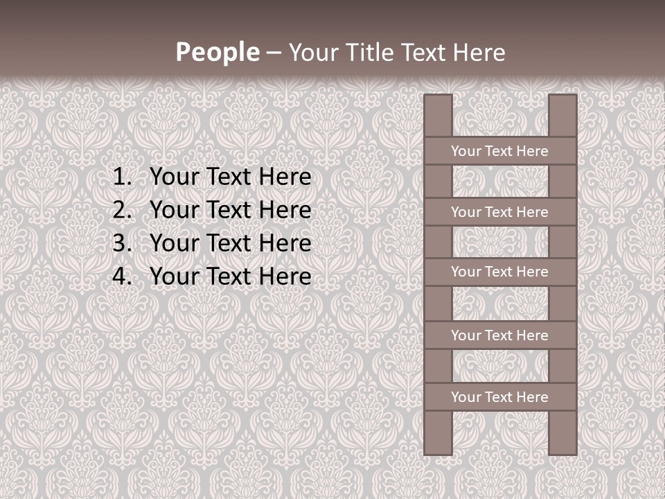 A Brown And Black Pattern On A White Background PowerPoint Template