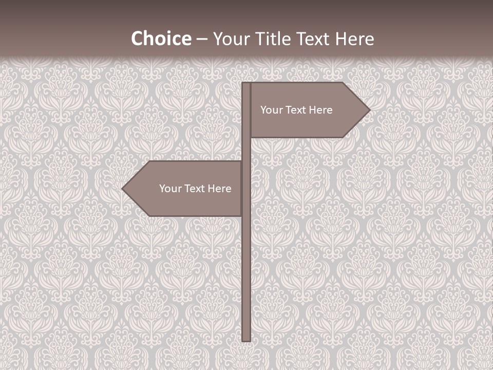 A Brown And Black Pattern On A White Background PowerPoint Template