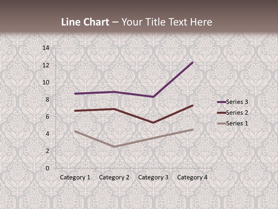 A Brown And Black Pattern On A White Background PowerPoint Template