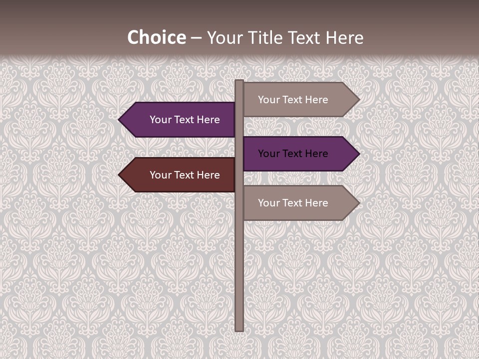 A Brown And Black Pattern On A White Background PowerPoint Template