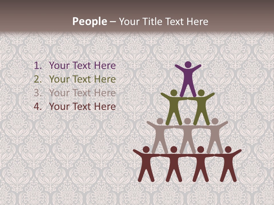 A Brown And Black Pattern On A White Background PowerPoint Template