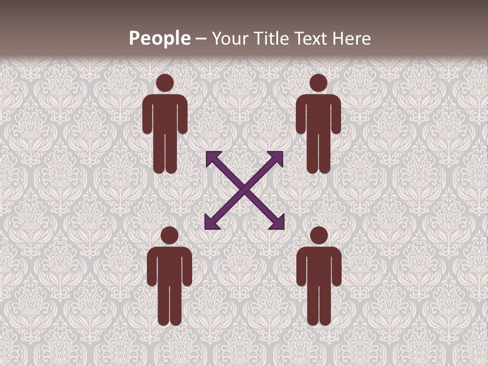 A Brown And Black Pattern On A White Background PowerPoint Template