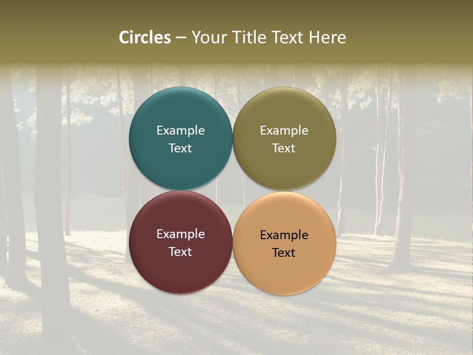 A Tent In The Woods With A Lake In The Background PowerPoint Template