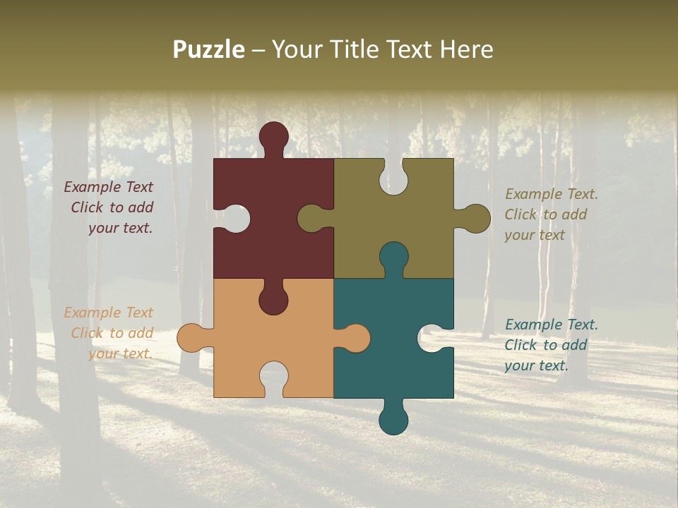 A Tent In The Woods With A Lake In The Background PowerPoint Template