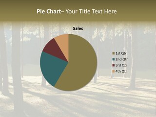 A Tent In The Woods With A Lake In The Background PowerPoint Template