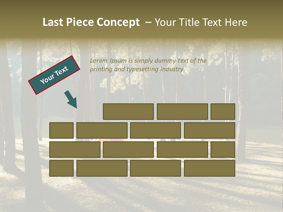 A Tent In The Woods With A Lake In The Background PowerPoint Template