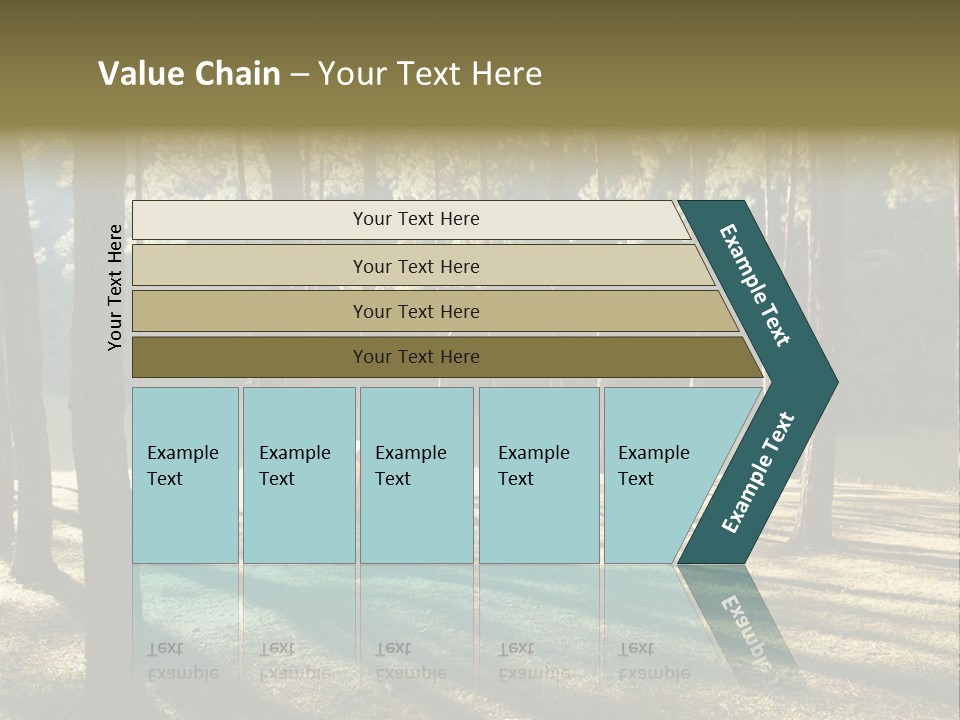A Tent In The Woods With A Lake In The Background PowerPoint Template