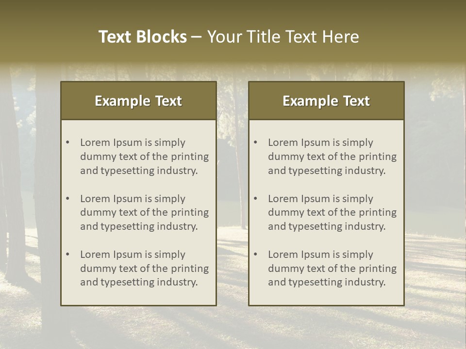 A Tent In The Woods With A Lake In The Background PowerPoint Template