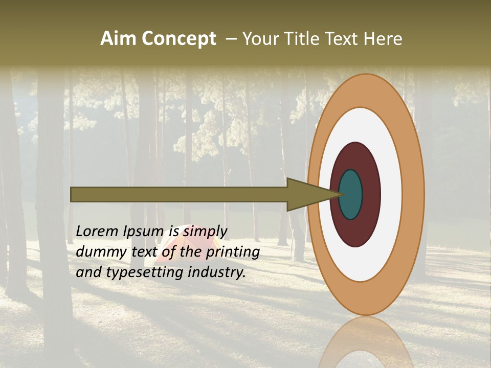 A Tent In The Woods With A Lake In The Background PowerPoint Template