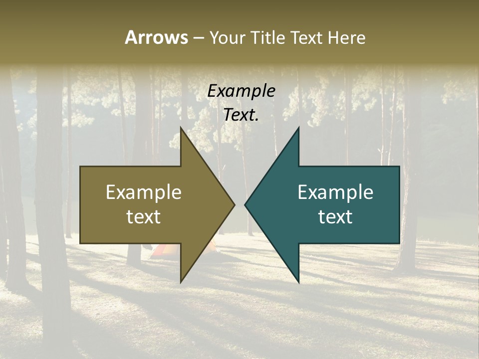 A Tent In The Woods With A Lake In The Background PowerPoint Template